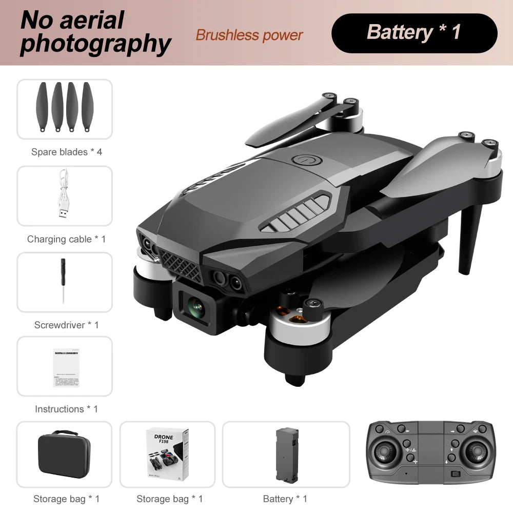 WIFI FPV HD Drone – Foldable Quadcopter with Dual 1080P Cameras and Brushless Motor