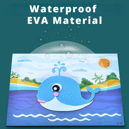 10Pcs 3D EVA Foam Sticker Puzzle Cartoon Animal Craft Toys for Kids – DIY Educational Drawing Game