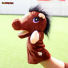 25cm Soft Plush Hand Puppets, Elephant Lion Monkey Stuffed Animal Story Dolls for Children