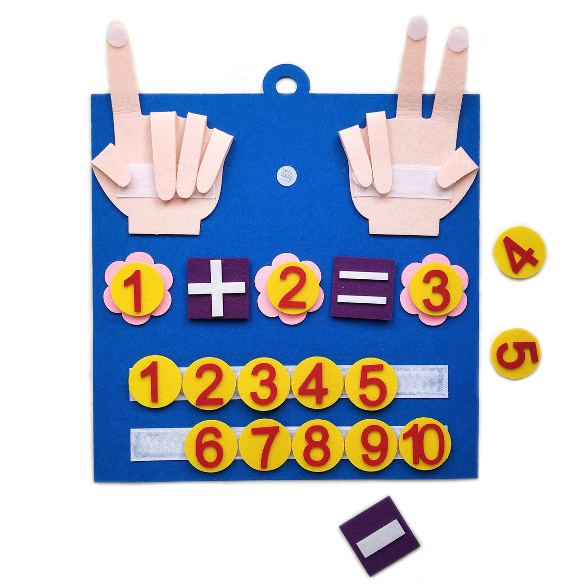 Toddler Montessori Felt Finger Numbers Math Toy – Children Counting Early Education Learning Game