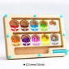 Montessori Magnetic Color Sorting Maze Board – Wooden Sensory Bead Game with Pen, Educational Toy for Kids