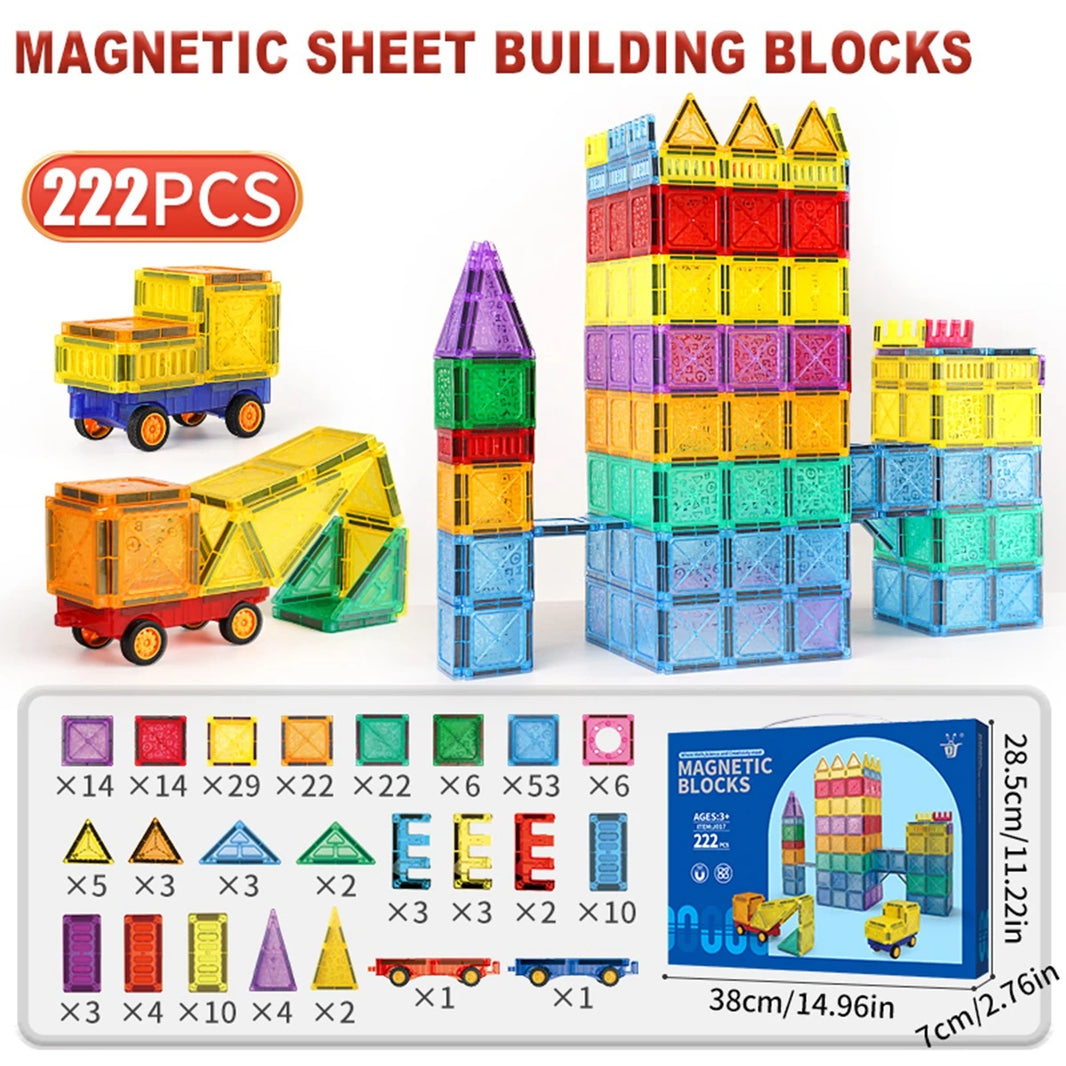 Magnetic Tiles Building Blocks Toy for Kids Ages 3 to 8+