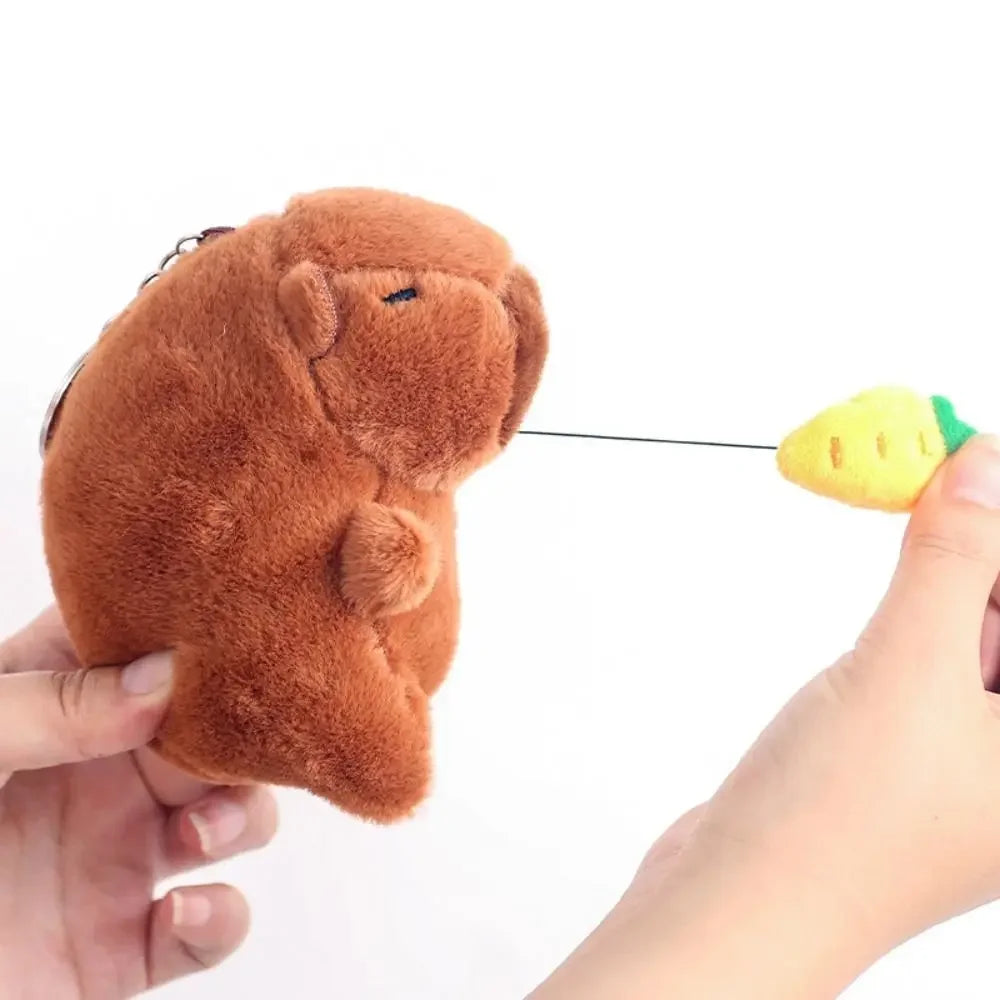 12cm Cute Capybara Plush Keychain, Cartoon Simulation Pendant for School Bags