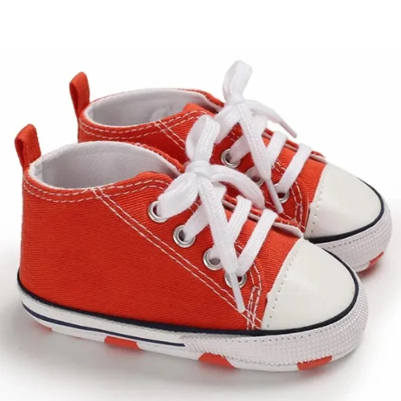 New Baby Shoes Boys Girls Classic Canvas Casual Sneakers Newborn First Walker Toddler Soft Sole Non-Slip Walking Shoes