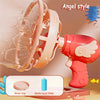 Kids Handheld Bubble Machine – Double-Layer Bubble Fan Bubble Gun with 230 ml Bubble Solution, Outdoor Party Toy Gift