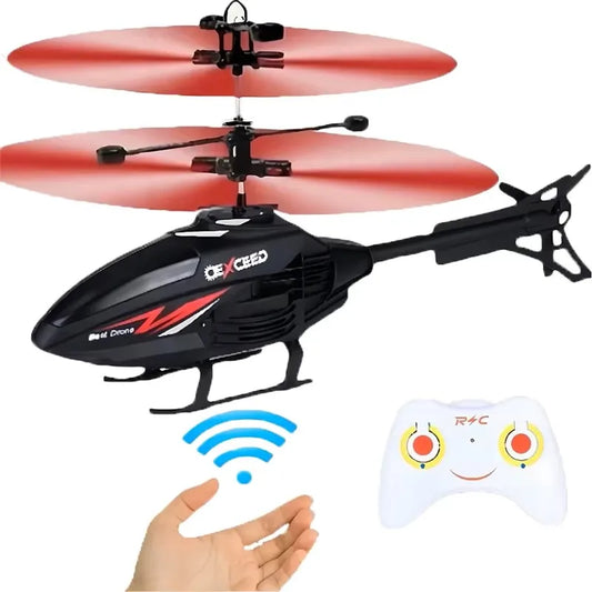 2-Channel Gesture Control RC Helicopter – Suspension Induction Aircraft with LED Light
