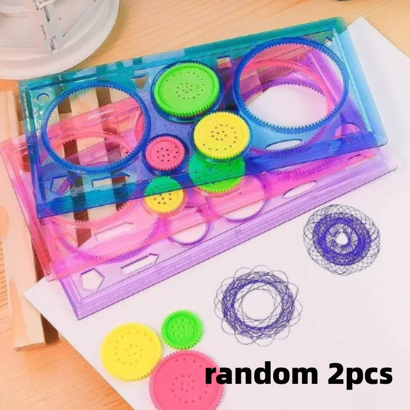 Spirograph Drawing Toy Set – Montessori Educational Geometric Ruler and Creative Drawing Accessories for Kids