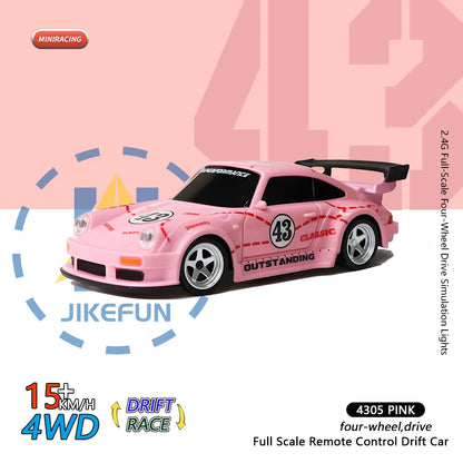 1/43 RC Car 2.4G Mini Remote Control Racing Drift Car with 4WD Off-Road