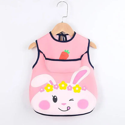 Waterproof Long-Sleeve Baby Smock – Art Apron & Feeding Bib with Pocket for Toddlers & Infants (Boys & Girls) - Kidzy Market