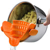 Silicone Strainer Clip Pot Strainer Adjustable Clip Strainer for Pots Pans Bowls