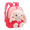 Cartoon Kindergarten Backpack – Cute Plush Rabbit Doll School Bag for New Children - Kidzy Market