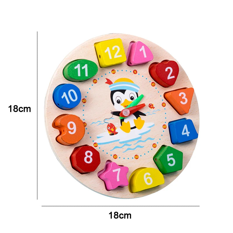 Hot Kids Montessori Wooden Toys – Macaron Blocks, Colorful Graphic Rattle, Educational Music Toy for Babies