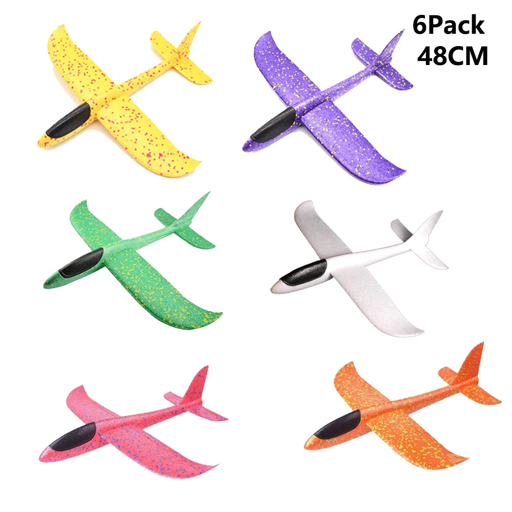 Large Foam Plane Glider 36 cm (14.17 in) and 48 cm (18.9 in) Hand Throw Airplane Outdoor Kids Toy Gift
