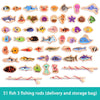 Wooden Magnetic Fishing Toys – Marine Life Cognition Fish Game, Early Educational Toy for Kids, Parent-Child Interactive Montessori