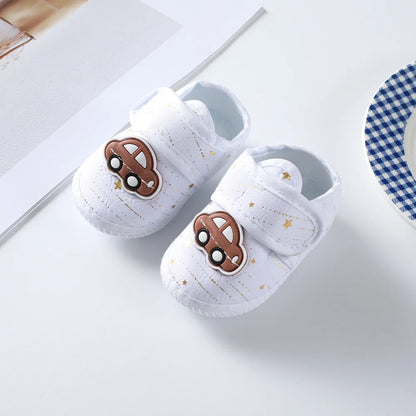Baby Girl Shoes – Lace Floral First Walkers, Princess Newborn Infant Toddler Flats, Soft Prewalkers for Boys