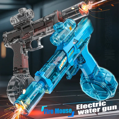 Electric Water Gun with 26 Ft Range – High Capacity Light-Up Summer Pool Toy