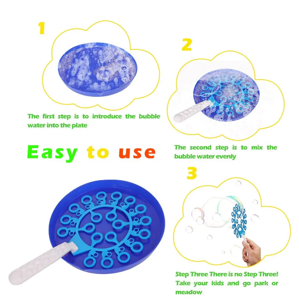 15/28-Piece Bubble Wand Set — Soap Bubble Blowers for Kids & Adults, Outdoor Party & Birthday Toy