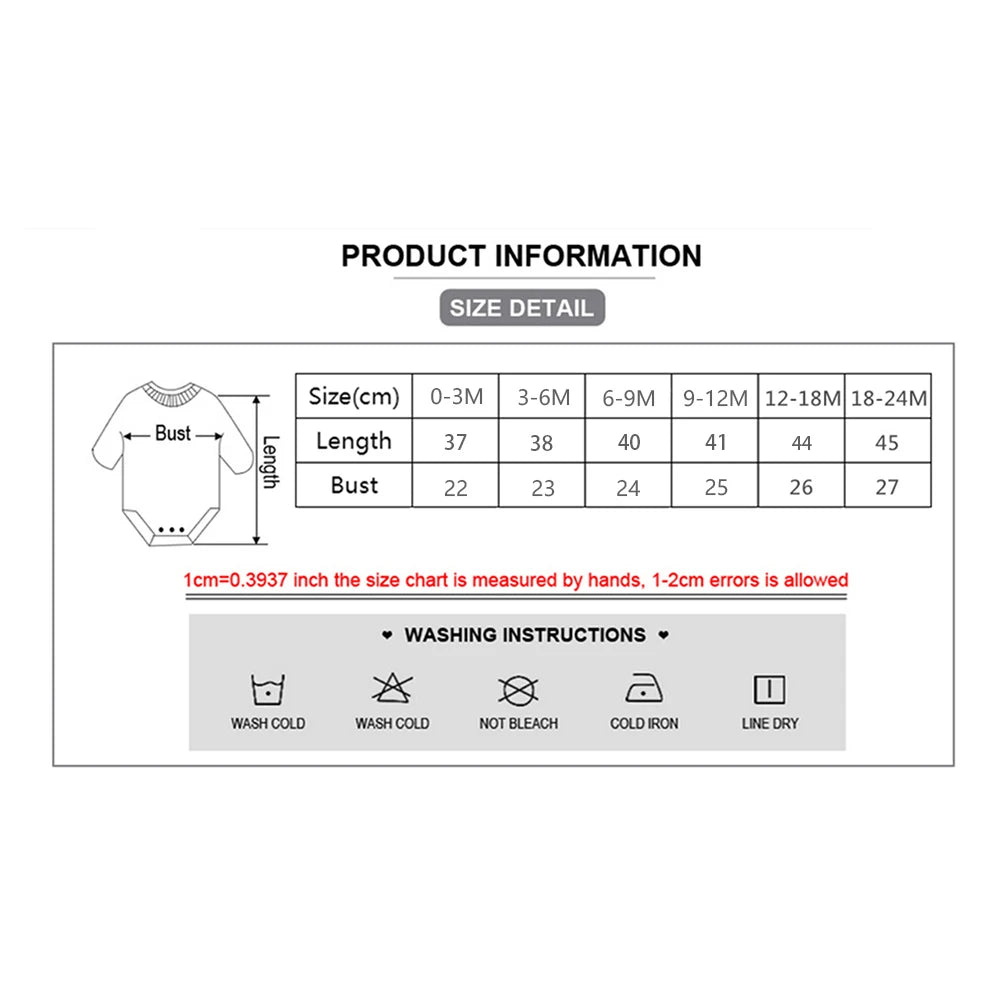 Funny & Creative Newborn Baby Clothes – Cotton Summer Pajamas for Boys & Girls, Loose Short Sleeve Onesie, 0-24 Months Streetwear