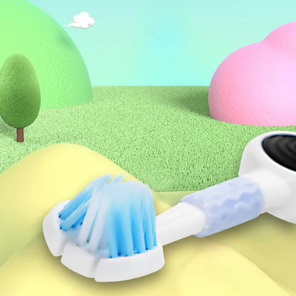 Age 3+ 3-Sided Toddler Toothbrush, Soft Bristles, Kids Autism Sensory Toothbrush, Silicone Oral Care Brush