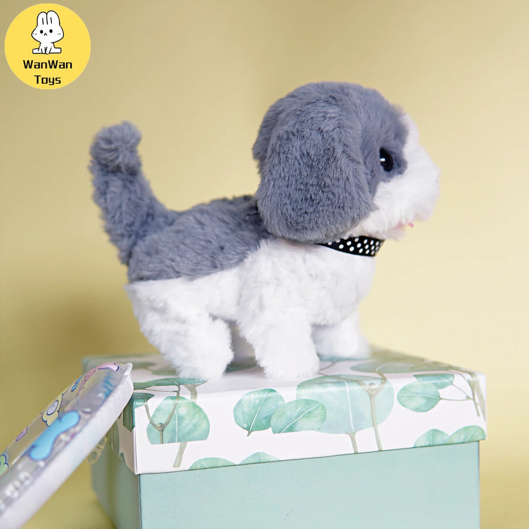 Plush Puppy Electronic Interactive Toy – Walking, Barking, Wagging Tail – Kids Gift