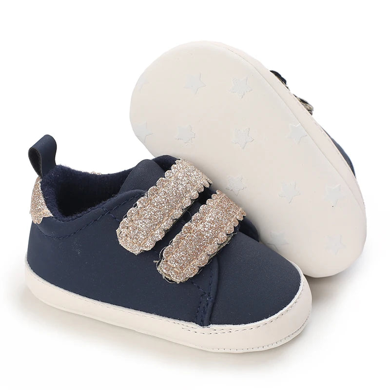 Fashion Infant Spring Shoes – Non-Slip White Soft-Soled Sneaker for Newborn Boys & Girls
