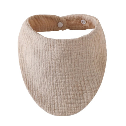 Organic Cotton Baby Bibs | Muslin Scarf Bandana Burp Cloth for Boys & Girls | Absorbent Triangle Gauze Feeding Bibs - Kidzy Market