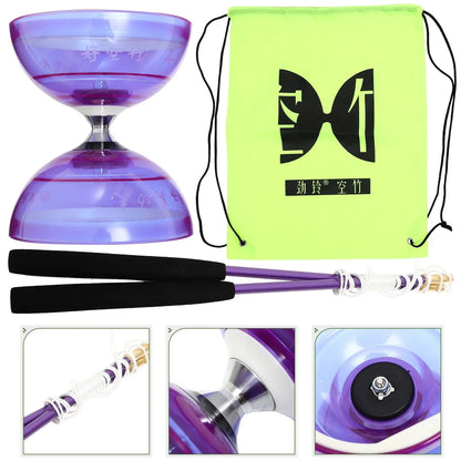 Professional Diabolo Yoyo Set - Juggling and Fitness Toy for Kids and Elderly Users, TPU Material