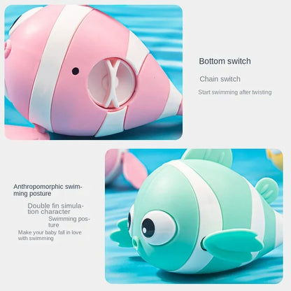 Cute Clown Fish Bath Toy – Floating Wind-Up Swimming Toy for Toddlers
