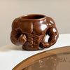 Macho Muscle Ceramic Mug - Funny Gym Trainer Coffee & Milk Cup, 300ml (10 fl oz) Novelty Handgrip Gift for Men & Friends