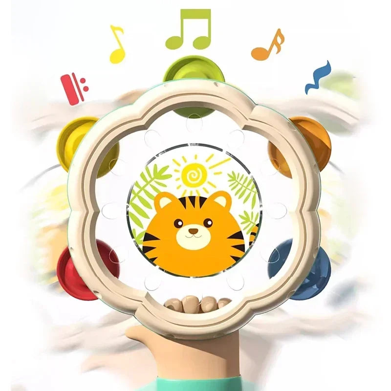Baby Musical Instrument Drum Toy – Montessori Learning Toy for Toddlers 1-3, Early Hand Development & Interactive Music Playset