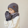 2/3Pcs Kids Winter Hat, Scarf & Gloves Set – Warm Beanie, Neck Warmer & Non-Slip Gloves for Boys & Girls (4-10Y)