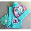 Disney Frozen Elsa and Anna Winter Accessories Set – 3-Piece Scarf, Hat, and Gloves for Kids, Keep Warm Knitting Woolen Yarn Cap