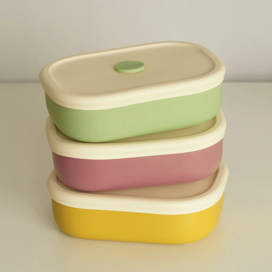 New Silicone Lunch Box for Babies & Kids - Portable BPA-Free Bento Box for Baby Food Storage