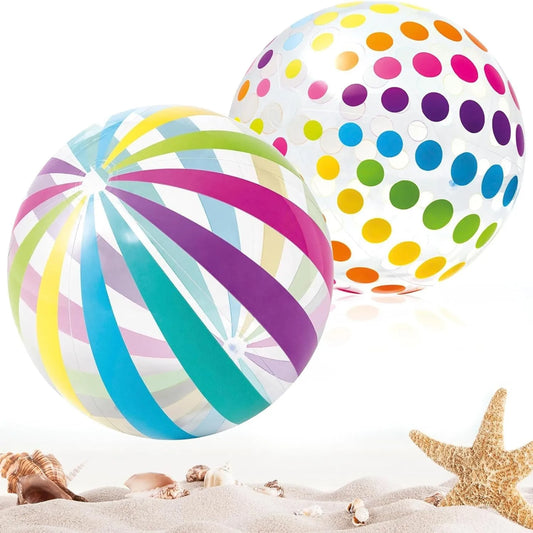 40cm Inflatable Jumbo Beach Ball Colorful Pool Toy for Swimming and Summer Parties