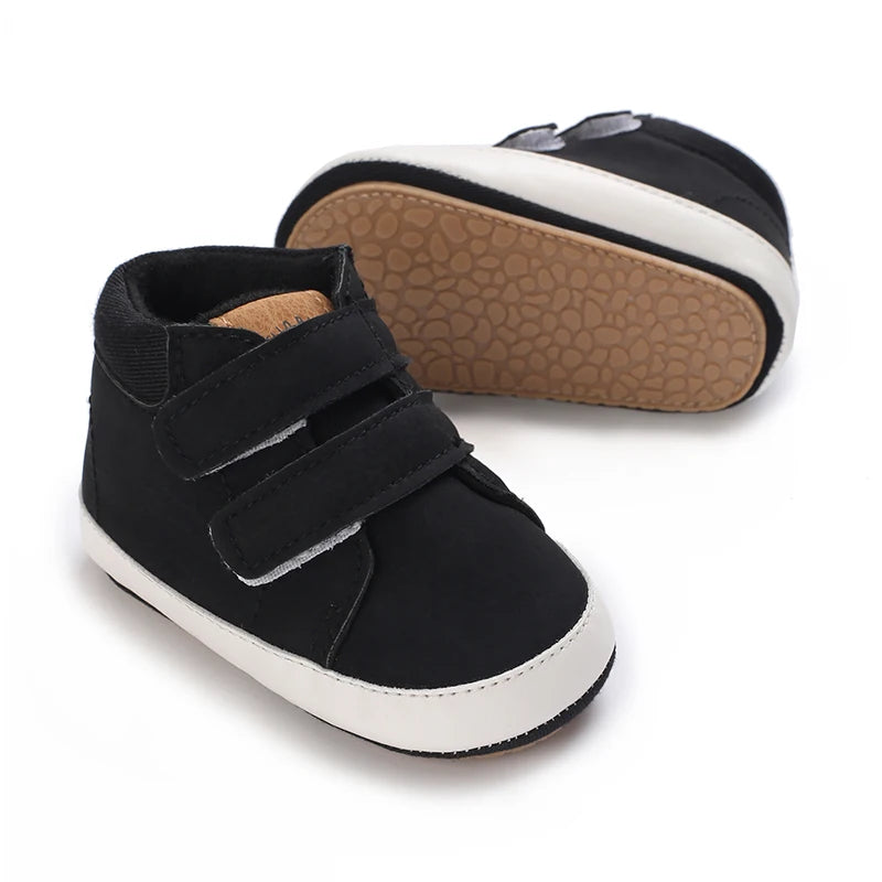 New Baby Shoes Retro Leather Boy Girl Multicolor Toddler Rubber Sole Anti-Slip First Walkers Infant Moccasins
