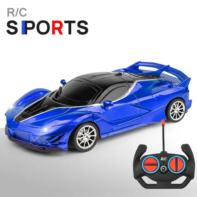 1/18 RC Car with LED Lights and 2.4G Remote Control High-Speed Drift