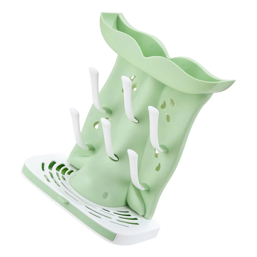 Baby Bottle Drainer & Drying Rack – Plastic Holder for Various Sizes Cups, Quick Dry, Sturdy Materials