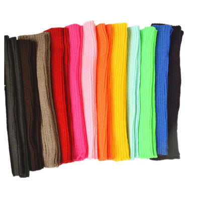 Candy Color Sweet Girl Leg Warmers - NEW Korean Knitted Foot Cover for Women | Solid Color, Autumn & Winter Stylish Elastic Long Tube Socks