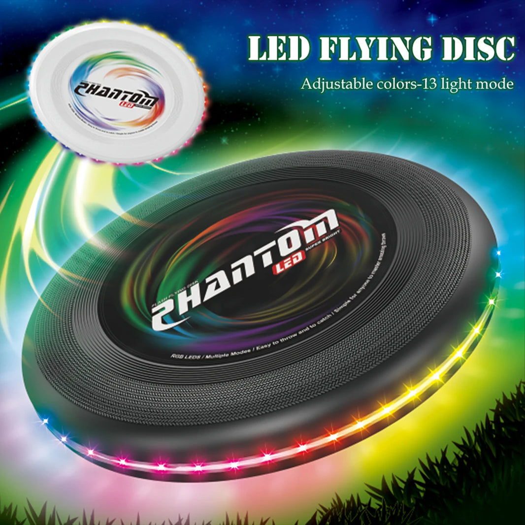 LED Flying Disc — Color-Changing Light-Up Frisbee for Night Play, Lightweight Outdoor Toy & Sport Disc for Kids & Adults