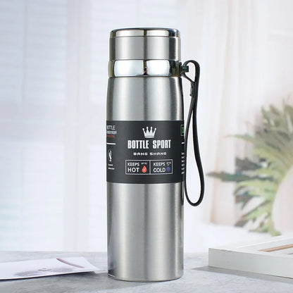 Trebalena 1000ml (34 fl oz) Stainless Steel Vacuum Thermos — Double-Wall Insulated Leakproof Travel Coffee & Tea Bottle