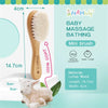 Baby Hair Brush and Comb Set for Newborn - Massage Bath & Shower - Custom Logo Mini Baby Wooden Hair Brush for Kids