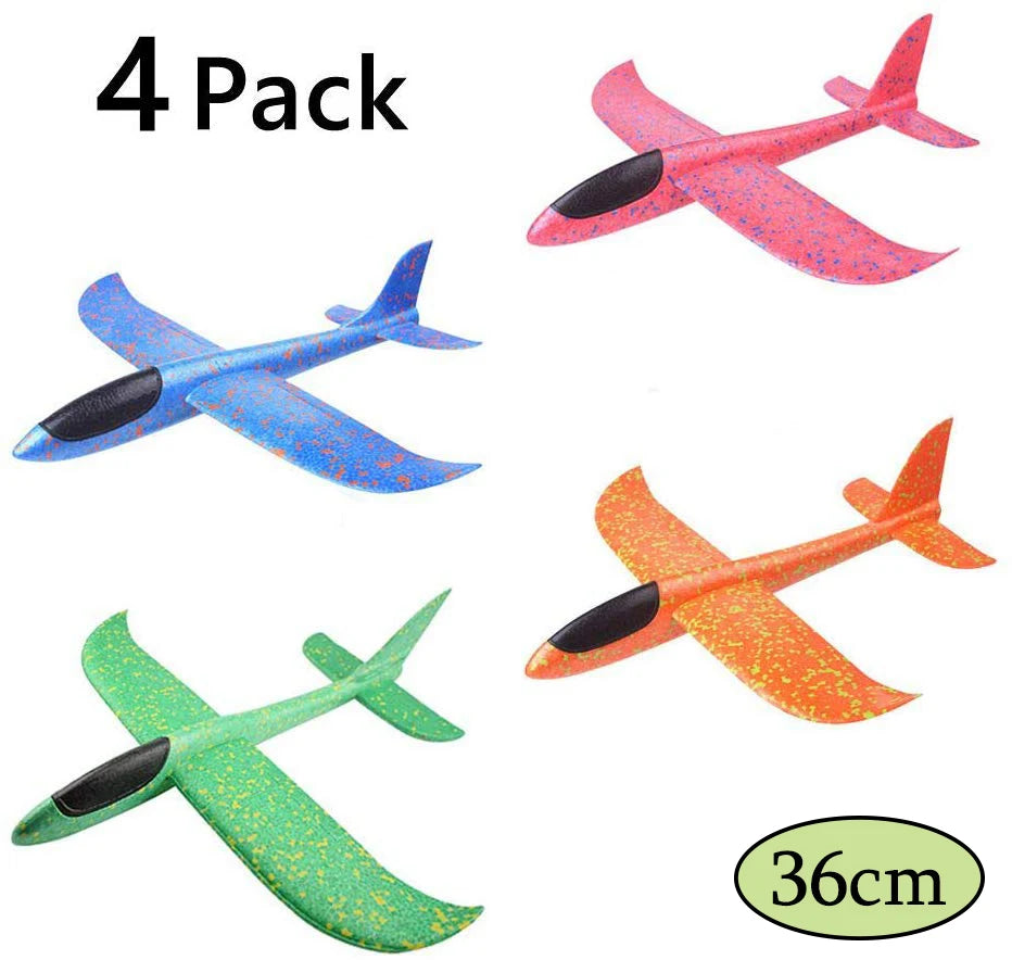 Large Foam Plane Glider 36 cm (14.17 in) and 48 cm (18.9 in) Hand Throw Airplane Outdoor Kids Toy Gift