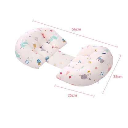 Cotton Waist Maternity Pillow for Pregnant Women - U-Shaped Full Body Pregnancy Pillow & Cushion Pad for Sleeping