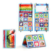 Crinkle Cloth Book - Visual Stimulation Newborn Toy, 0-3 Months Brain Development, Tummy Time Mirror Toy for Infants, Sensory Babies