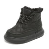 Kids Winter Plush Ankle Boots for Boys & Girls – Warm Zip Casual Boots, Sizes 21–30 (13–18 cm / 5.1–7.1 in)