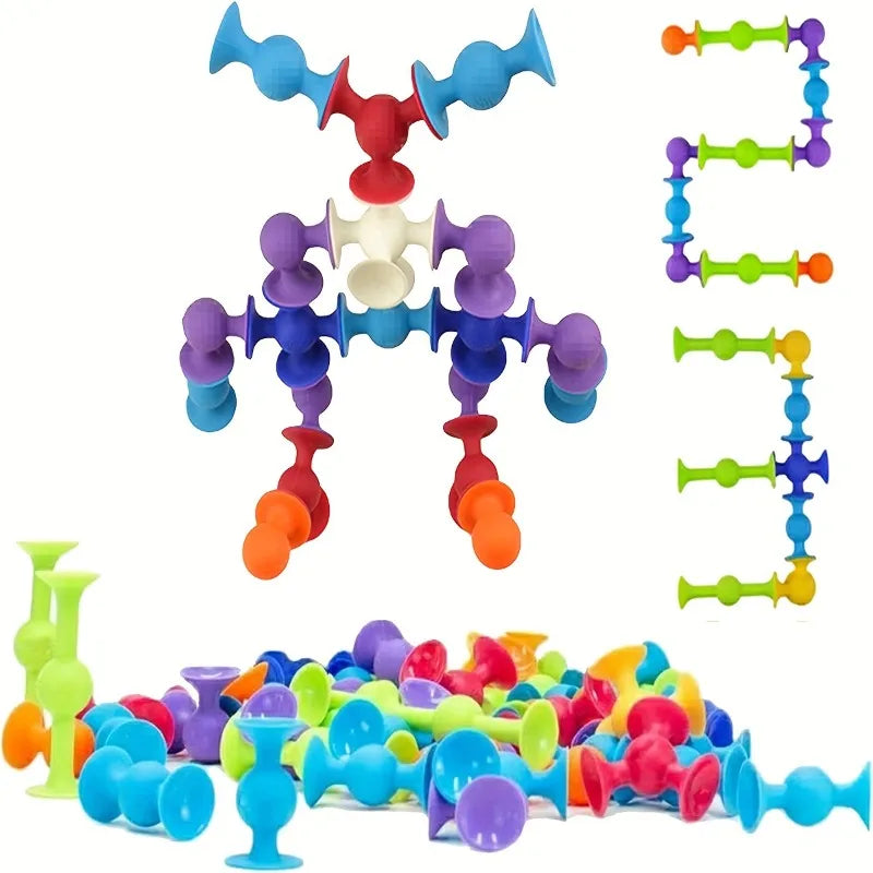 Suction Cup Building Blocks Set – Soft Throw Darts Toy for Kids, Parent-Child Interactive Educational Construction Game
