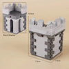Medieval Building Blocks Playset - Viking Warriors Camp, Pirate Ship & Castle Wall (Compatible with Major Brick Brands)