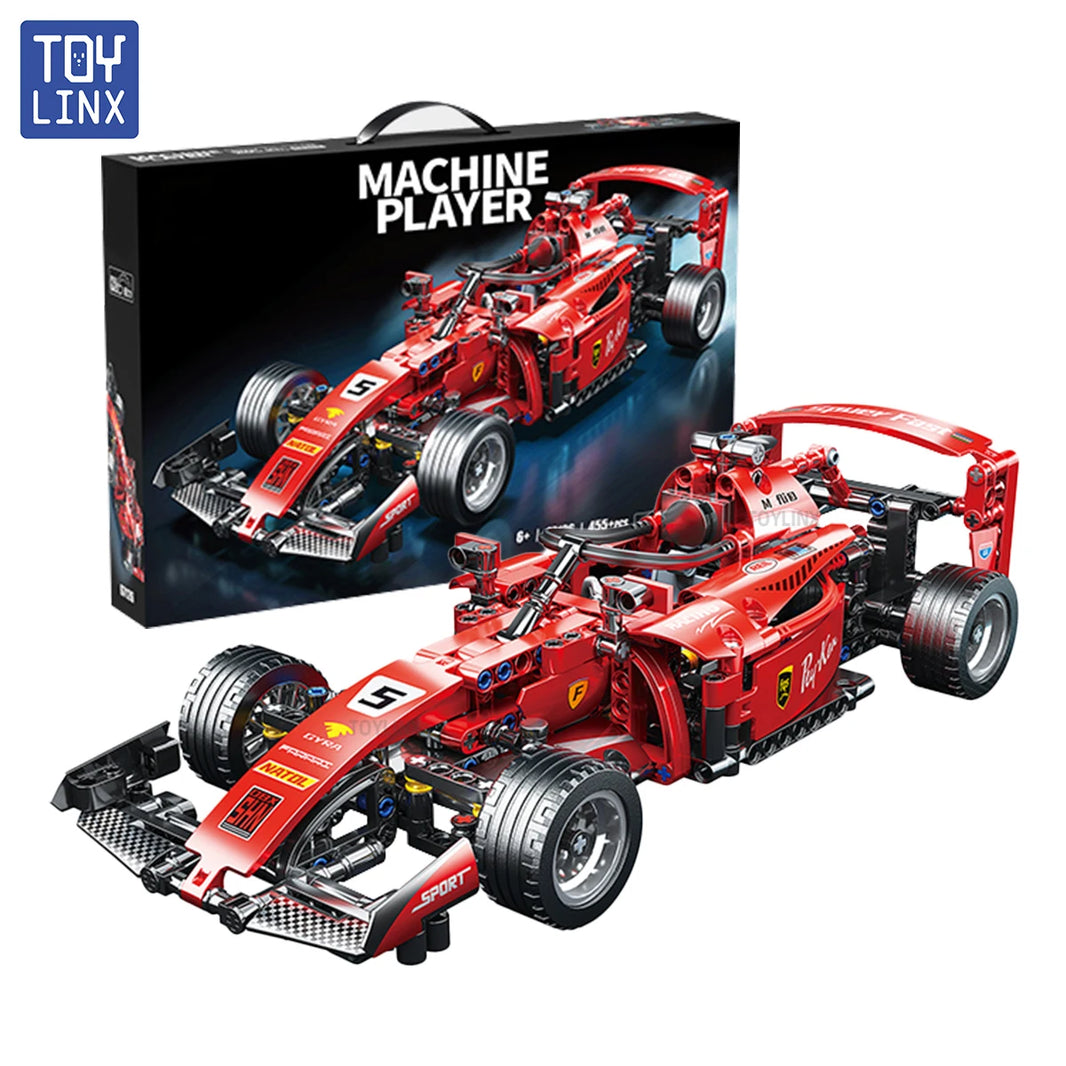 455PCS F1 RC Race Car Building Blocks Set – MOC Remote Control DIY Kit for Kids