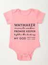 Infant Harajuku Baby Bodysuit – “My God, That’s Who You Ask” Toddler Romper for Boys & Girls – Newborn Jumpsuit