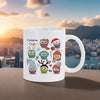 Cute Animal Ceramic Mug 11 oz (320 ml) — Kids Breakfast Cup with Panda, Lion & Koala Designs